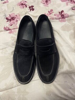 Good Man Brand Black Suede Penny Loafers